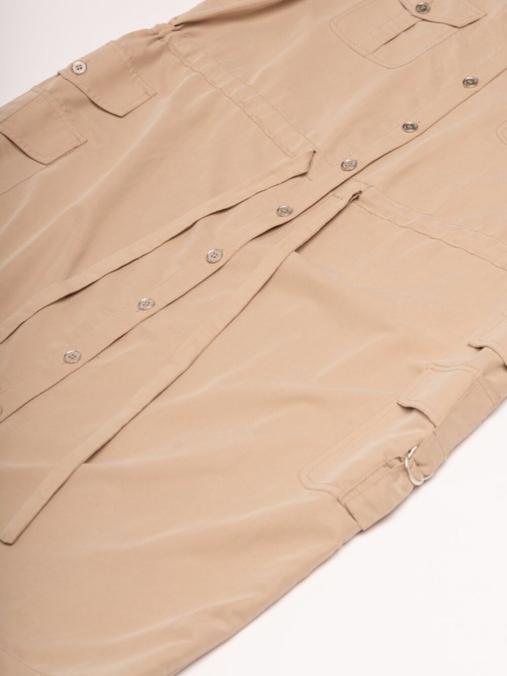Calvin Klein Plus Size 18W Utility Shirt Dress Khaki NWT Workwear Minimalist - Picture 3 of 15